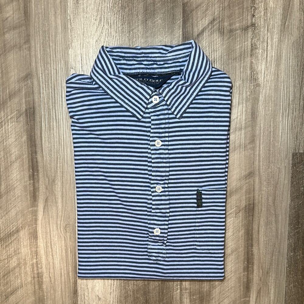 Ralph Lauren Vintage Polo Golf Striped Pocket Polo - Medium